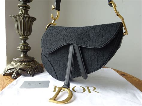 Saddle Pouch Black Dior Oblique Jacquard 